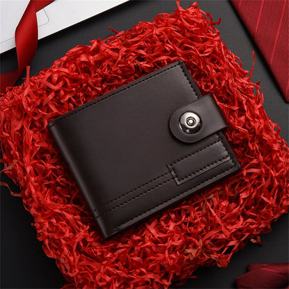 New Brand Leather Men’s Wallet Luxury Mens Purse Male Zipper Card Holders with Coin Pocket Wallets Gifts for Men Money Bag