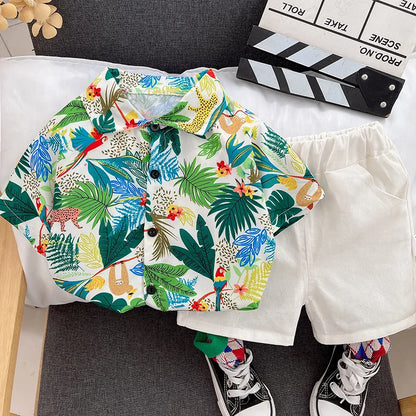 Summer Fashion Baby Boy Clothes Sets T-shirt + Pants 1-4T Toddler Casual Clothing Suits Children Kids Boys Outfits Suit