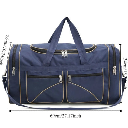 Large Capacity Travel Duffel Bag Waterproof Oxford Cloth Large Travel Bag Durable Multi-pocket Gym Bag Outdoor Activities