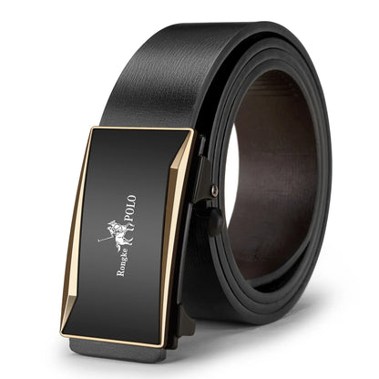 Oyifan Black Belt Men, Genuine Leather Dress Designer Belts for men, Fashion Slide Ratchet Click Casual Mens Belt for Jeans