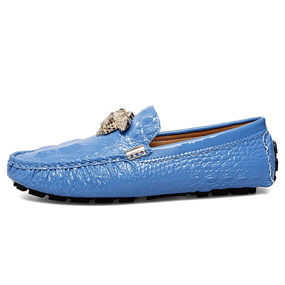 Summer Accessible Luxury Casual Handmade Men's Beanie Shoes Trendyy K-Style 2025 New Versatile British Personalized Lazy Shoes Loafers