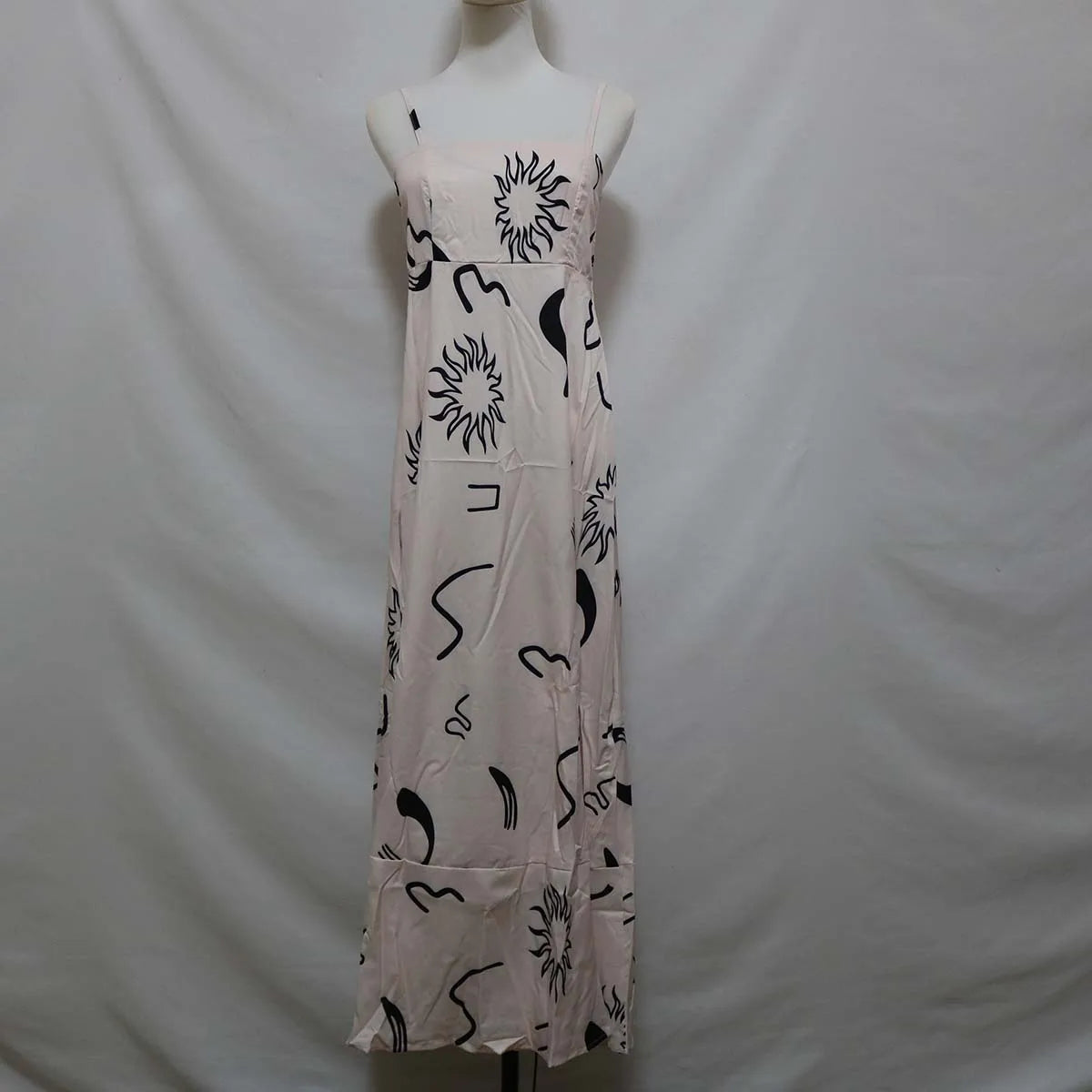 2025 Backless Print Sundress Strapless Boho Maxi Dress