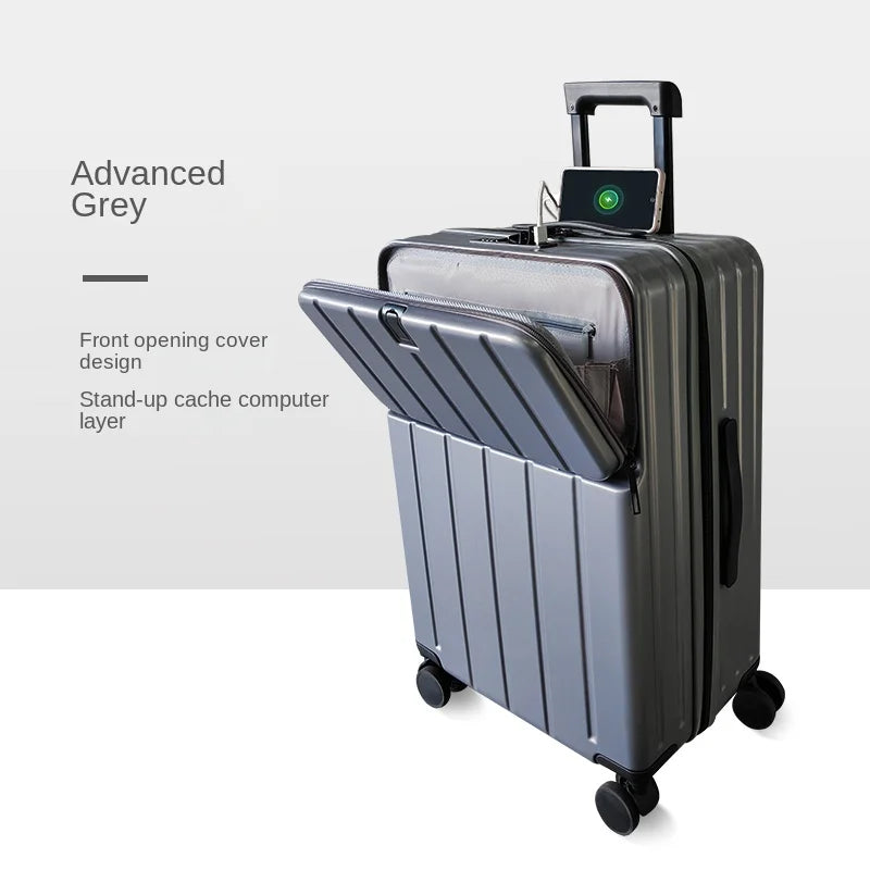 Luggage 18/20 inch Carry-on Cabin Suitcase 2025 New Lightweight Mute Trolley Case Strong TSA Lock Password Travel Bag