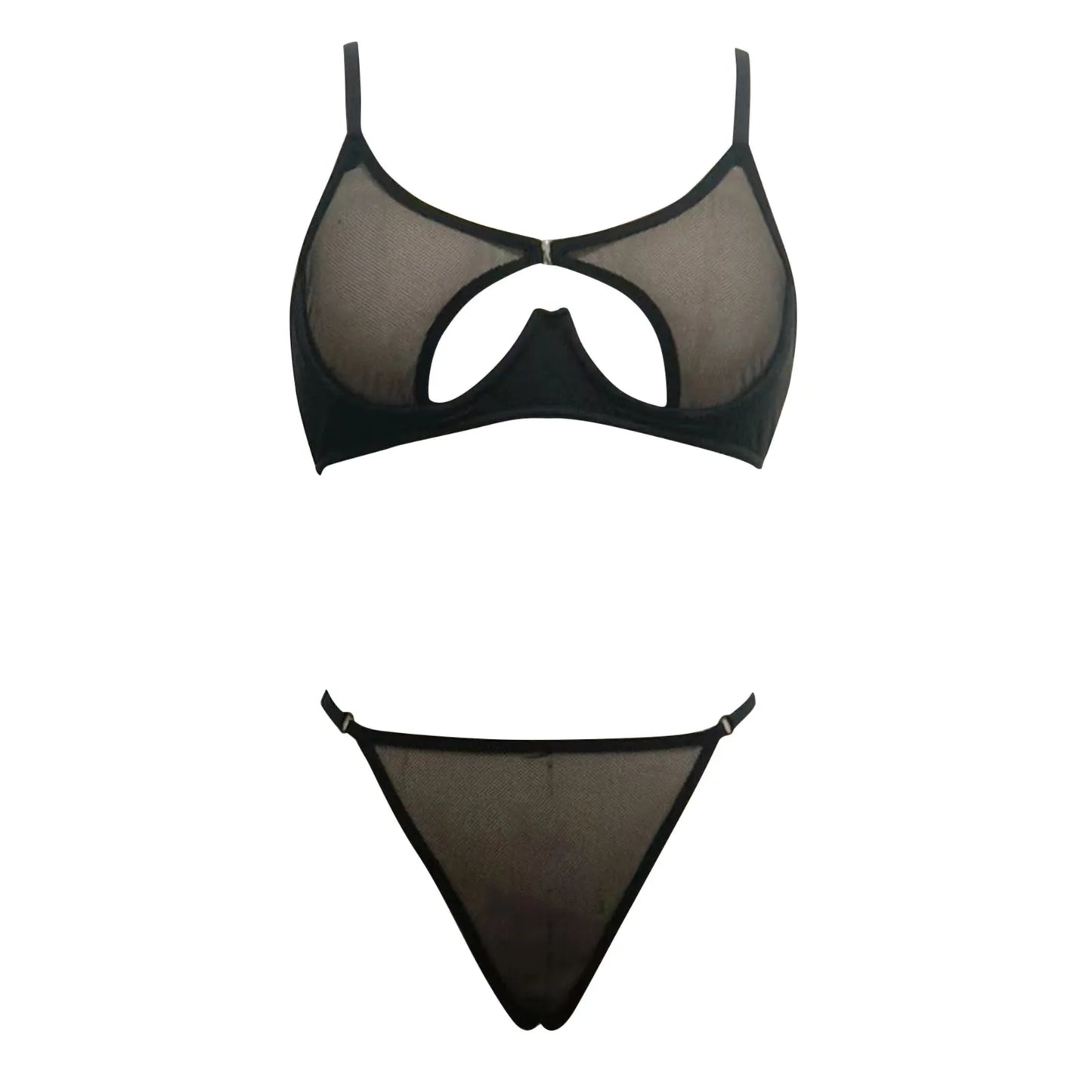 Plus Size Underwire Lingerie Set 2 Piece Womens' Erotic Set Lace Hollow Out Sexy Underwear Fun Costume Intimates 여자속옷 판타지 세트