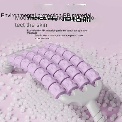 Curved Flexible Muscle Massage Rolle Sensory Training Four Rows Muscle Roller Stick Non Slip Guasha Massager Tool