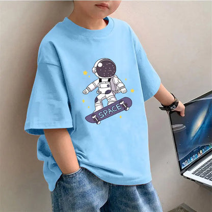 The New Summer Boys' Short-sleeved T-shirt Is A Trendy Trend in Children's Summer Wear Boys Clothes Kids Clothes