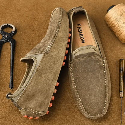 Men's Driving Shoes, Casual Sets, Men's Fashionable and Comfortable Driving Shoes, Handmade Loafers Suitable for Outdoor Walking