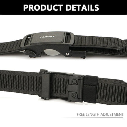 TUSHI New 3.8cm Tactical Belt for Men 1200D Thick Nylon Casual Belt Alloy Automatic Buckle Tactical outdoor Elastic Belt Male