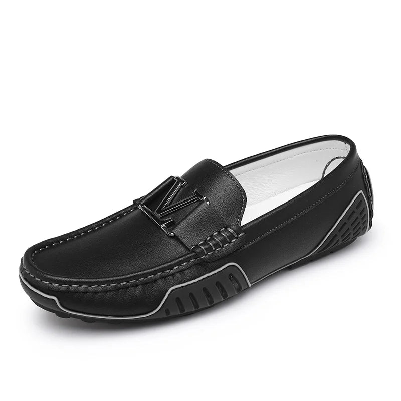 Large Size 38~48 Mens Loafers Soft Luxury Moccasins High Quality Spring Autumn Genuine Leather Shoes for Men Flats Driving Shoes