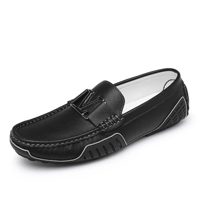 Large Size 38~48 Mens Loafers Soft Luxury Moccasins High Quality Spring Autumn Genuine Leather Shoes for Men Flats Driving Shoes