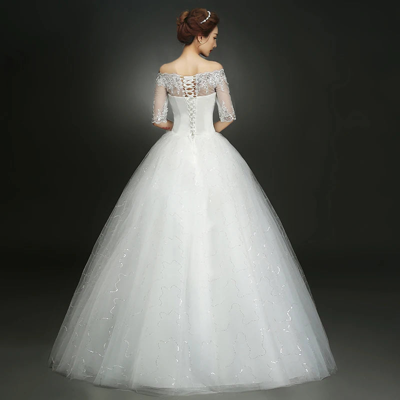 PRXD-625#Wedding Dress Wholesale Lace up Embroidery Bride Marriage Dresses White Ball Gown Factory Christmas Carnival Plus Size