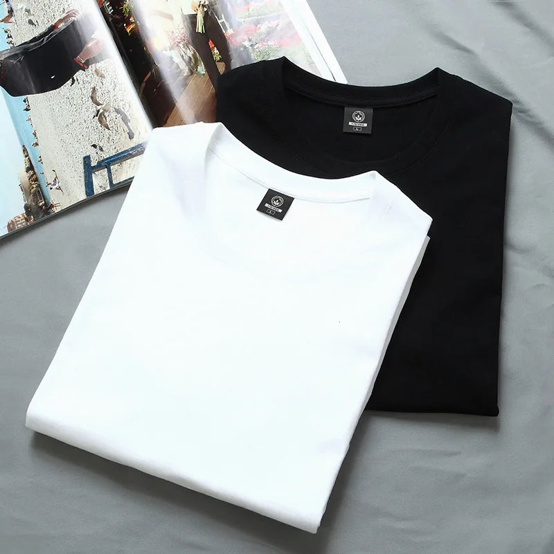 T-shirts for Men streetwear Casual Gym Tops 2025 Summer Cotton O-Neck Short sleeve Tee Oversized Anime basketball Sports t-shirt