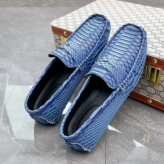 Italian Color Matching Mens Driving Shoes Summer Men Casual Loafers New Handmade Leather Moccasins Light Slip on Male Boat Shoes