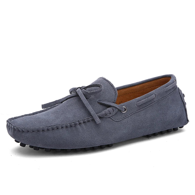 Ultra-light  Suede Leather Men's Loafers Solid Color Walking Shoes Soft-Soled Comfy Man Drive Flats Men Casual Shoes Moccasins
