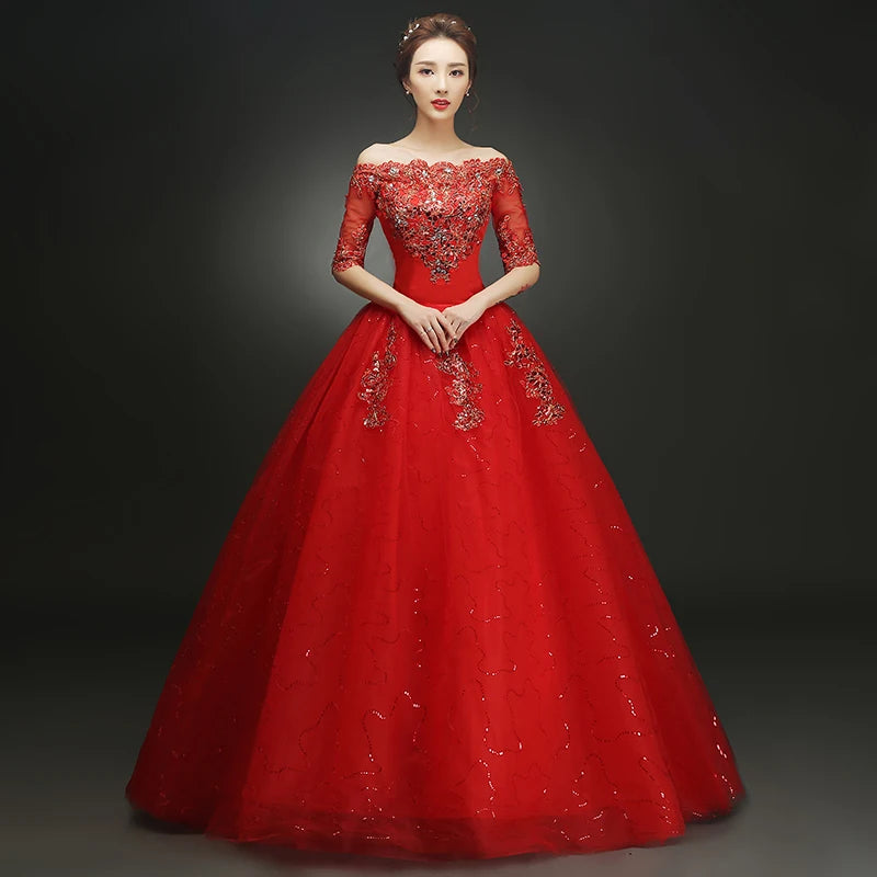 PRXD-625#Wedding Dress Wholesale Lace up Embroidery Bride Marriage Dresses White Ball Gown Factory Christmas Carnival Plus Size