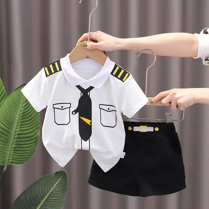 Summer Fashion Baby Boy Clothes Sets T-shirt + Pants 1-4T Toddler Casual Clothing Suits Children Kids Boys Outfits Suit