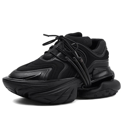 Chunky Sneaker Women Men Designer Spaceship Sport Shoes Fashion Casual Microfiber Leather Fabric Height Increased Platform Shoes