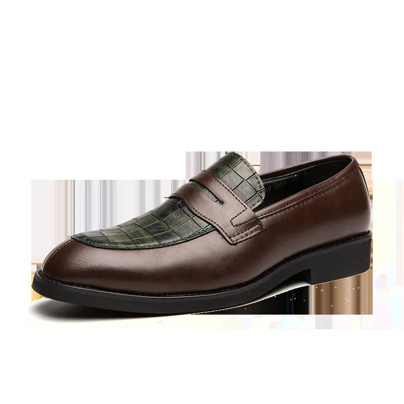 high quality leather boat shoes for men low cut point toe comfortable new 2025 autumn winter big size office shoe black brown