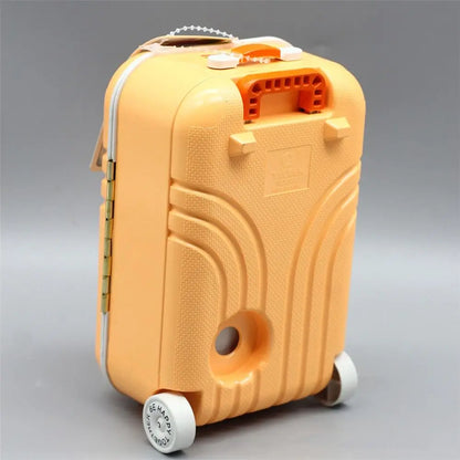 Dollhouse Decor Business Rolling Luggage Miniature  Suitcase  Trolley Travel Case For 1/4 1/6 Dolls