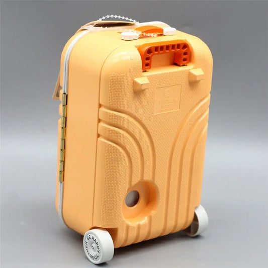 Dollhouse Decor Business Rolling Luggage Miniature  Suitcase  Trolley Travel Case For 1/4 1/6 Dolls