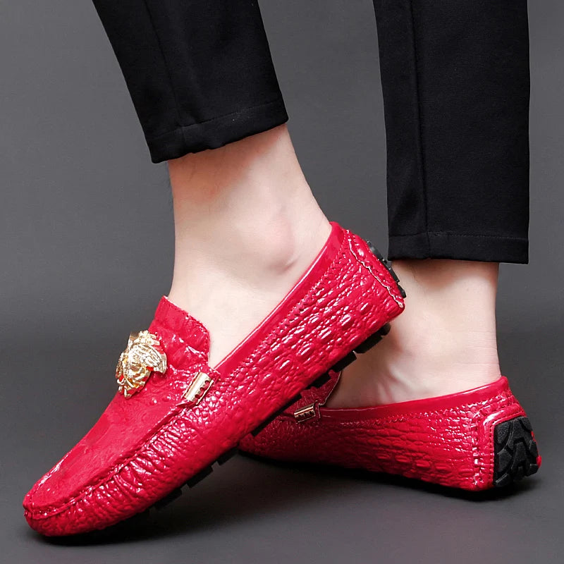 Summer Accessible Luxury Casual Handmade Men's Beanie Shoes Trendyy K-Style 2025 New Versatile British Personalized Lazy Shoes Loafers