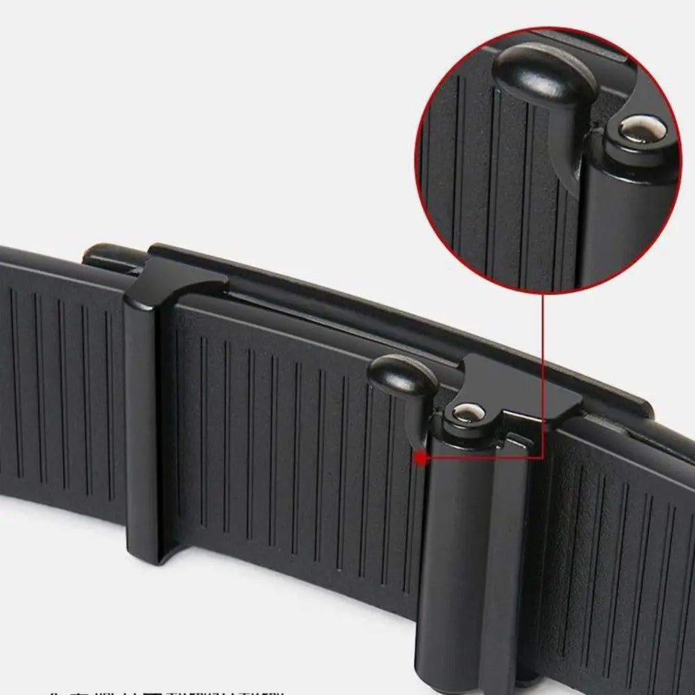 Casual Luxury Design Business Leather Belt Metal Man Waistband Automatic Buckle Belt