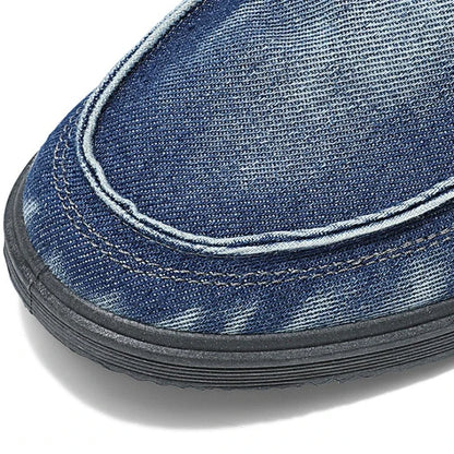New Shoes for Men Classic Denim Canvas Shoes Slip on Comfortable Driving Shoes Men's Loafers Casual Walking Flats Zapatos Hombre