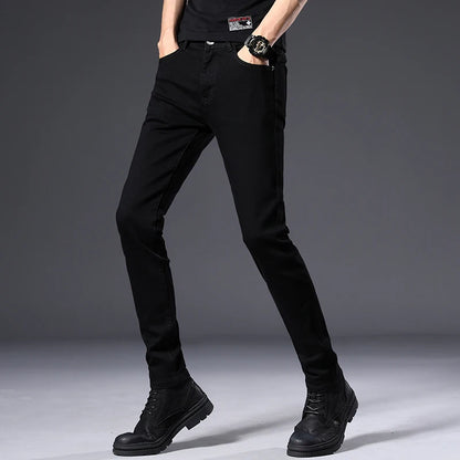 American Retro Waed Denim Jeans Men's Trendy High Street Loose Straight Leg Dra Wide Leg Pants Spring Autumn Casual Lon...