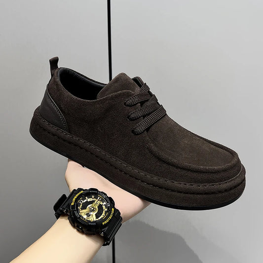 Men's Shoes Are Fashionable Brown Casual Shoes Made of Durable Suede Material Comfortable Walking Shoes Suitable for Daily Wear