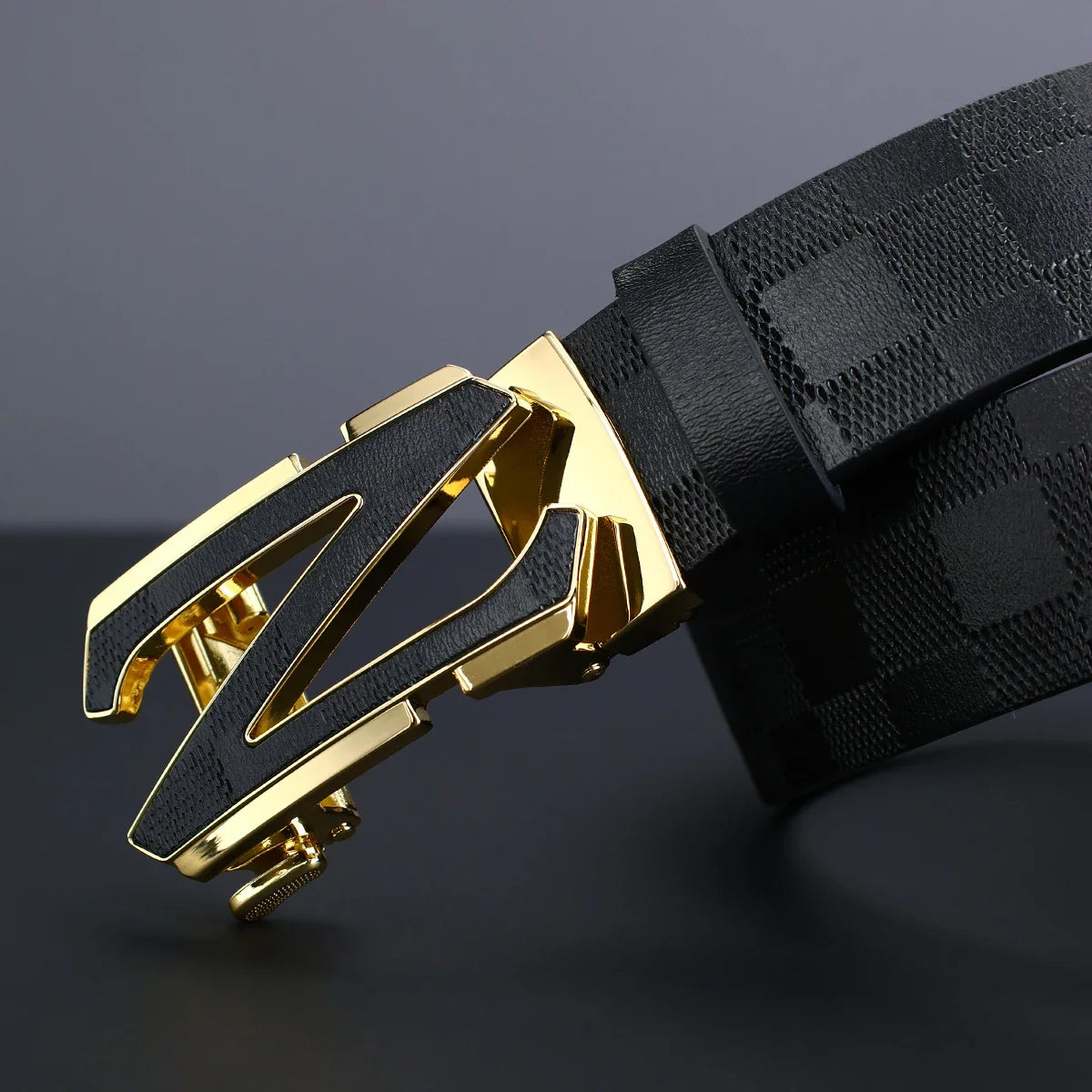 Men's Fashion Plaid Buckle Waist Belt Casual Business Party Accessory Daily Matched Elegant Belt Birthday Gift