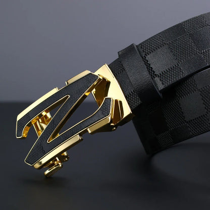 Men's Fashion Plaid Buckle Waist Belt Casual Business Party Accessory Daily Matched Elegant Belt Birthday Gift