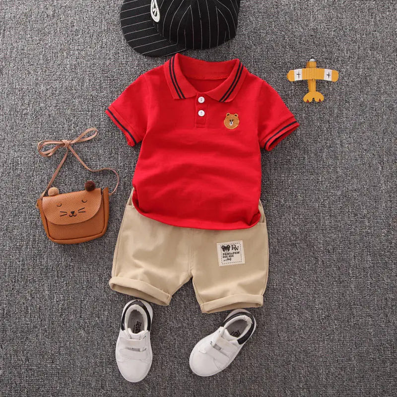 Summer Fashion Baby Boy Clothes Sets T-shirt + Pants 1-4T Toddler Casual Clothing Suits Children Kids Boys Outfits Suit