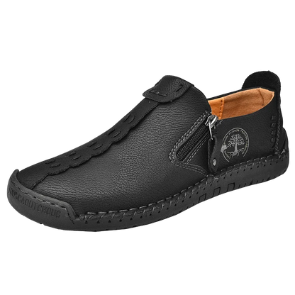 100% Cowhide Men'S Large Size 48 Hand-Sewn Casual Fashionable Leather Shoes, Loafers, Breathable Walking Casual Men'S Shoes