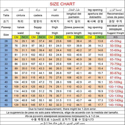 Blue Jeans Men Big Size 48 50 Denim Pants Large Size Pants for 45-150kg Jeans Hombre Wide Leg Jeans Pantalon Homme