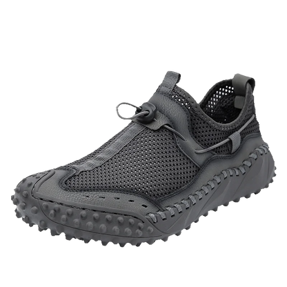 Summer Breathable handmade Designer slip on Casual mens shoes thick sole Hollow Out Sneakers Lightweight outdoor flats Moccasins