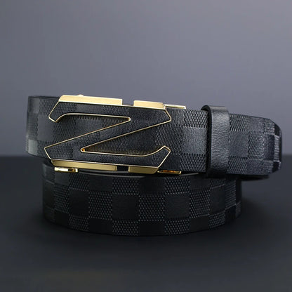 Men's Fashion Plaid Buckle Waist Belt Casual Business Party Accessory Daily Matched Elegant Belt Birthday Gift