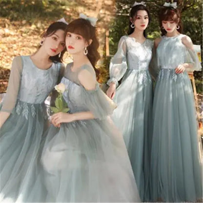 Spring 2024 Maids of  Dr Ele een Fairy T Wedding Banquet Long Skirt Women's Friend Maids of  Outfit