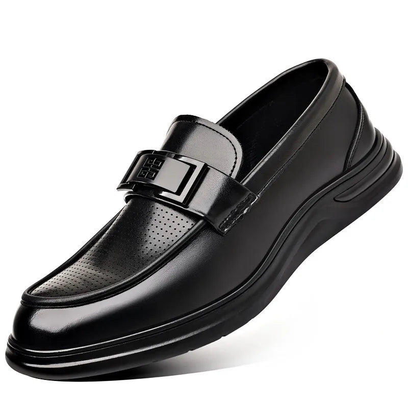 Leather Shoes For Man Formal Shoes Platform Dress Shoes Official Men Elegant Shoes Coiffeur Mens Wedding Loafer туфли мужские