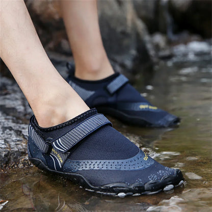 Men Women Water Shoes Quick Dry Non-Slip Five Finger Shoes Outdoor Wading Swimming Barefoot Aqua Shoes Lightweight Sneakers