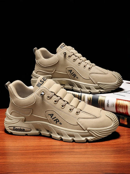 Men's Casual Sport oes Waterproof Non-Slip Wear-Resistant Construction Site Work oes Easy-To- Wear Slip-On Heightening