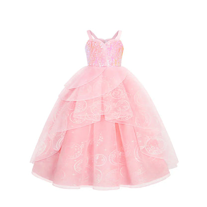 2025 Girl Princess Dress Carnival Party Princess Dress Birthday Party Dress Children's Pink Cute Dress Girl's Party Dress 2-12Y