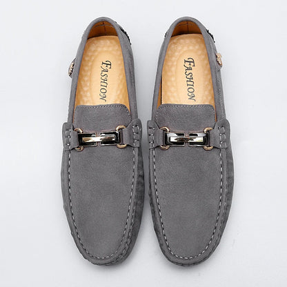 Elegantes Men Loafers Soft Moccasins Spring Autumn Male Leather Shoes Men Slip on Flats Lightweight Driving Shoes New Lazy Shoes