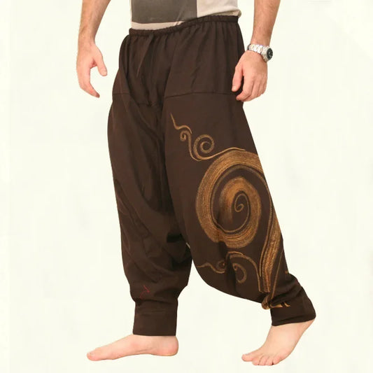 Men's Hippie Yoga Harem Pants Casual Elastic Waist Baggy Men Baggy Hippie Boho Gypsy Aladdin Hippie Boho Aladdin Alibaba Harem