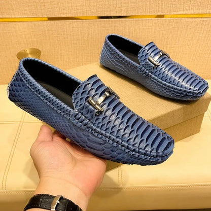 Handmade Business Loafers Classic Leather Casual Shoes Breathable Men Driving Shoes Fashion Moccasins Leisure Walk Slip on Flats