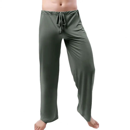 Men Yoga Pants Low Waist Drawstring Straight Loose Thin Sports Comfortable Elastic Waist Men Sports Trousers Men Clothing