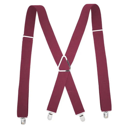 Creative Adjustable Suspenders For Men Women X Back Elastic Pants Braces 2 5CM Width 4 Clip Design Fashion Accessory
