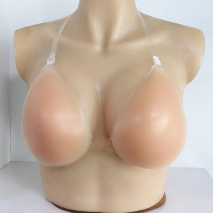 Silicone Push-Up Breast Form with Straps, No-Strap Invisible Nipple Pads, Waterproof and Breathableingerie for Women