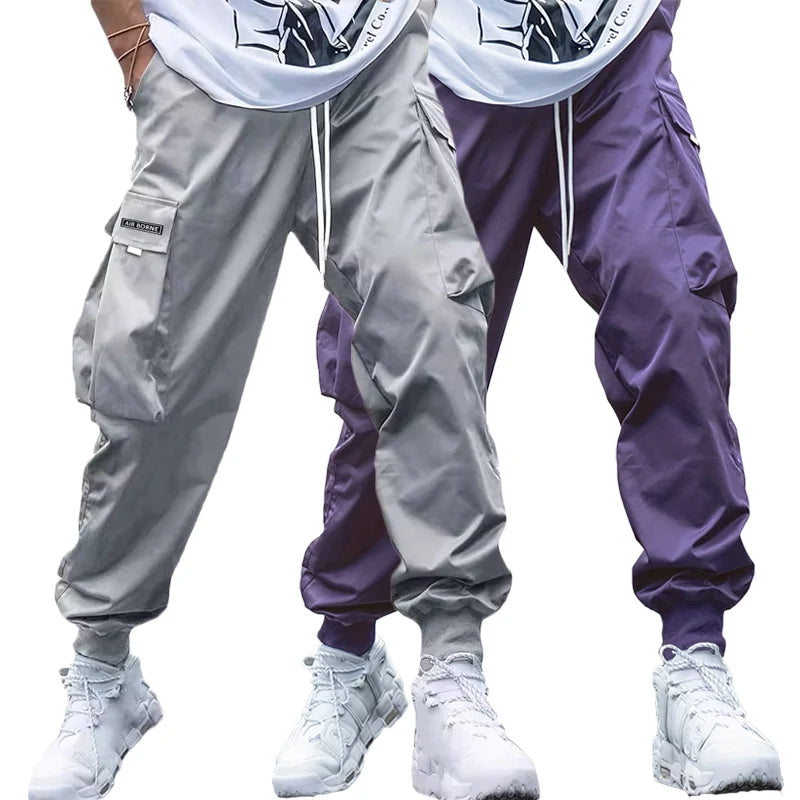 Fashion Lightweight Cargo Pants Summer Breathable Casual Sweatpants 2/1Pcs Hip-Hop Drawstring Trousers Outdoor High Street Pants