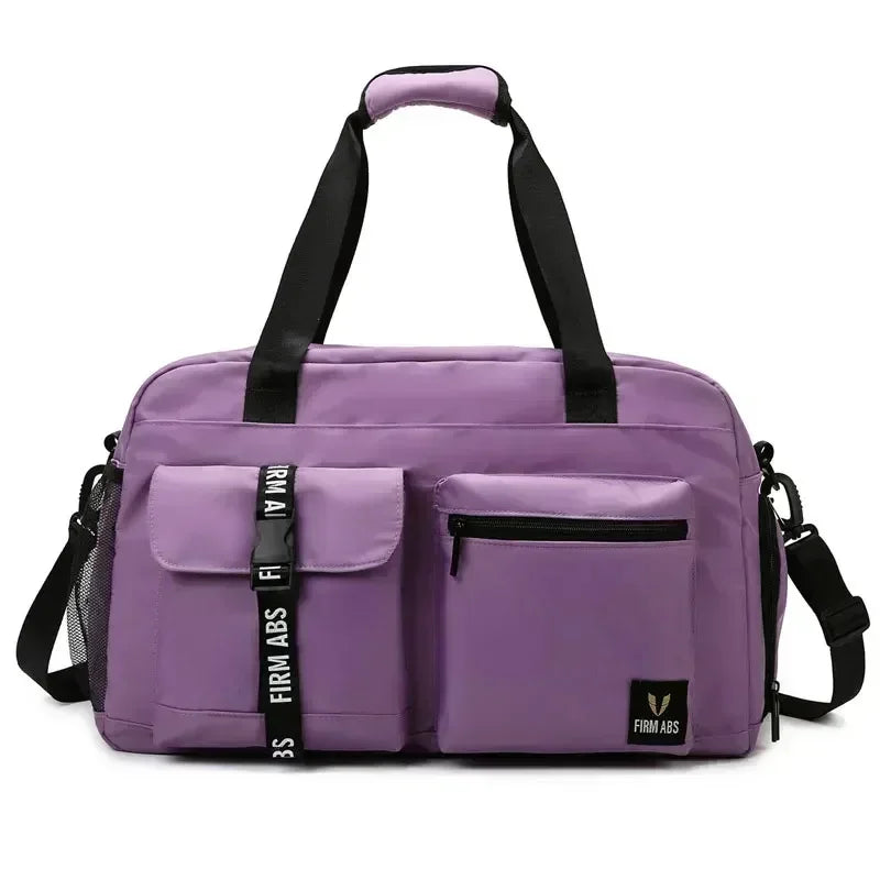 Large capacity dry wet separation travel bag with shoe box, can be equipped with a suitcase, portable fitness yoga exercise bag