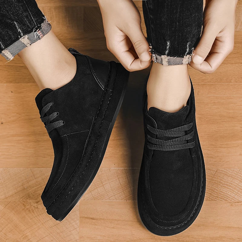 Men's Shoes Are Fashionable Brown Casual Shoes Made of Durable Suede Material Comfortable Walking Shoes Suitable for Daily Wear